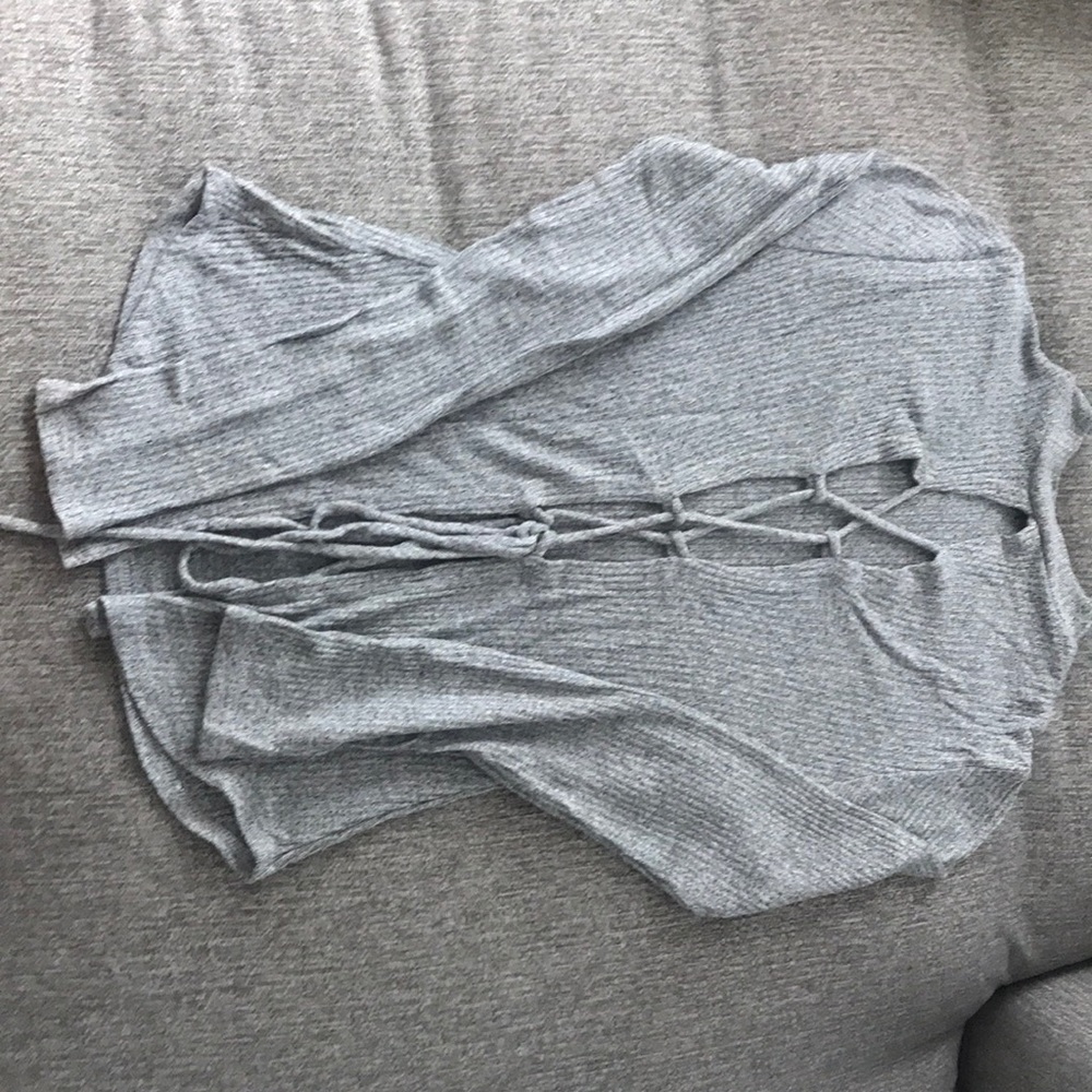 Mock Neck Shirt - Tie Up back